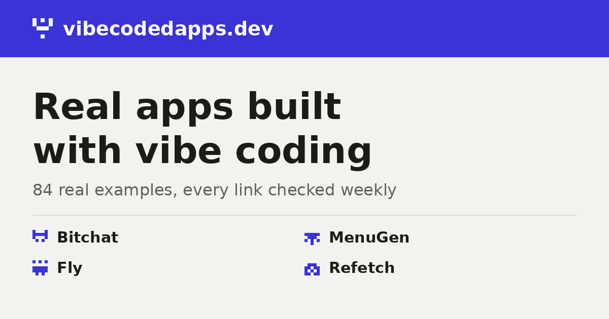 I made a directory of "vibecoded" apps (and a bot that rejects any app under a month old)